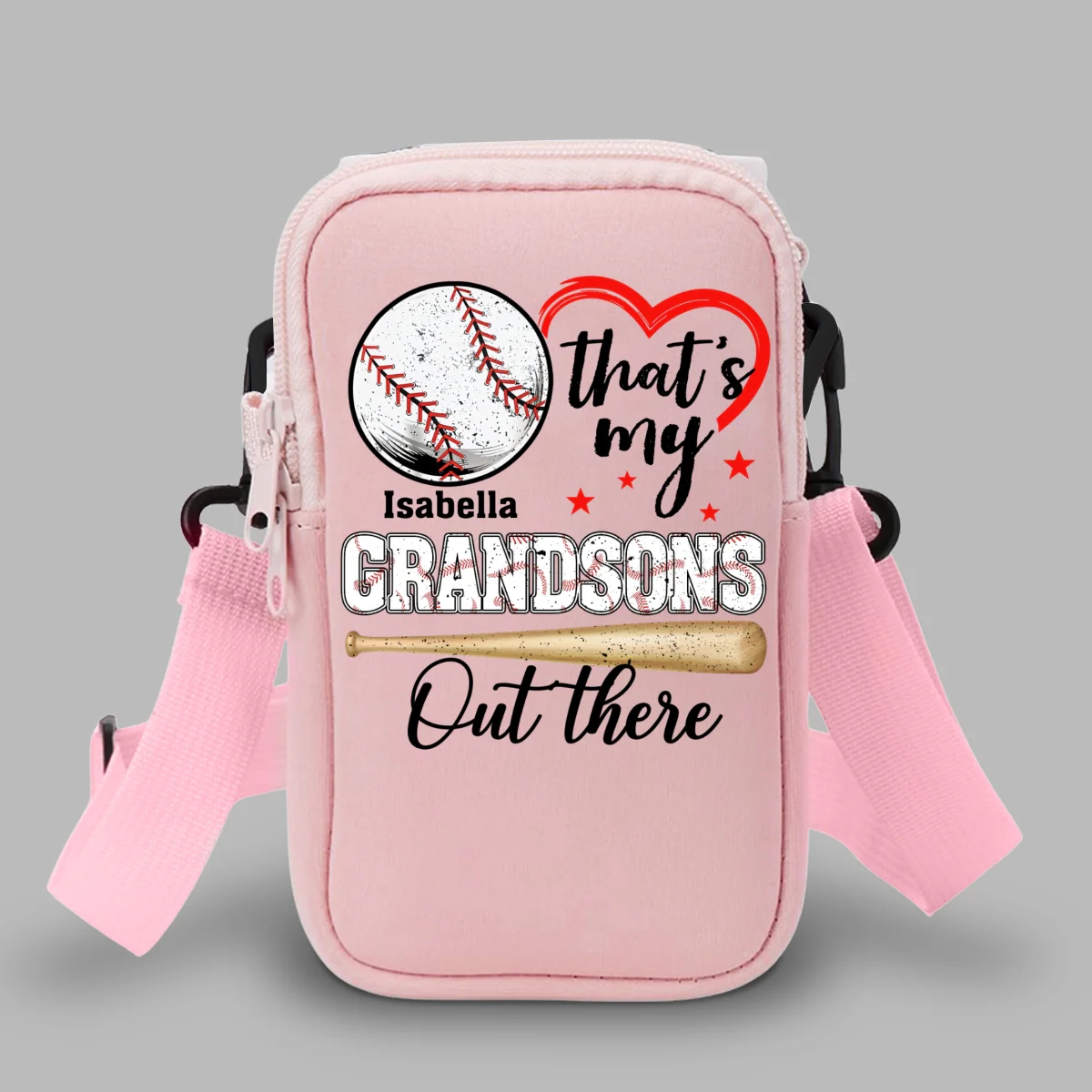 Look At My Grandson Out There - Personalized Custom Water Bottle Carrier Bag - Image 8