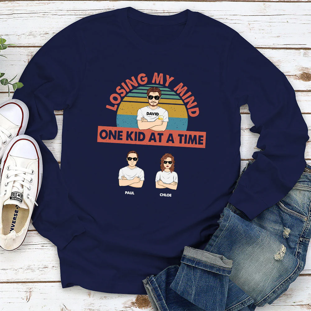 Losing My Mind One Kid At A Time - Personalized Custom Shirt - Image 4
