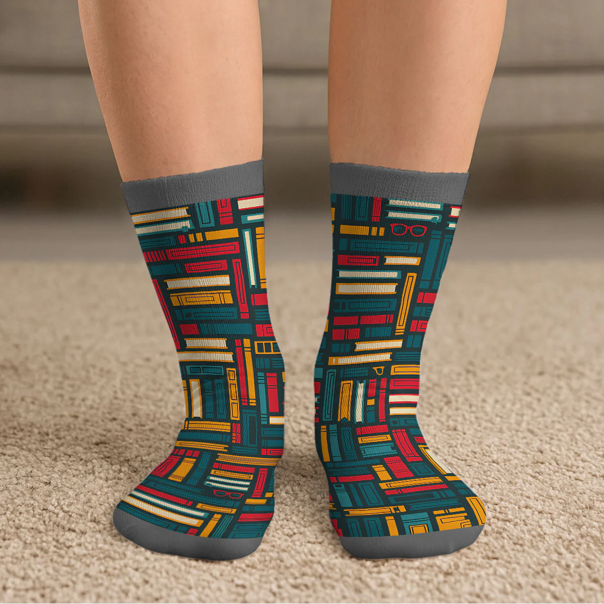 Lost in Stories - Personalized Custom Crew Socks - Image 5