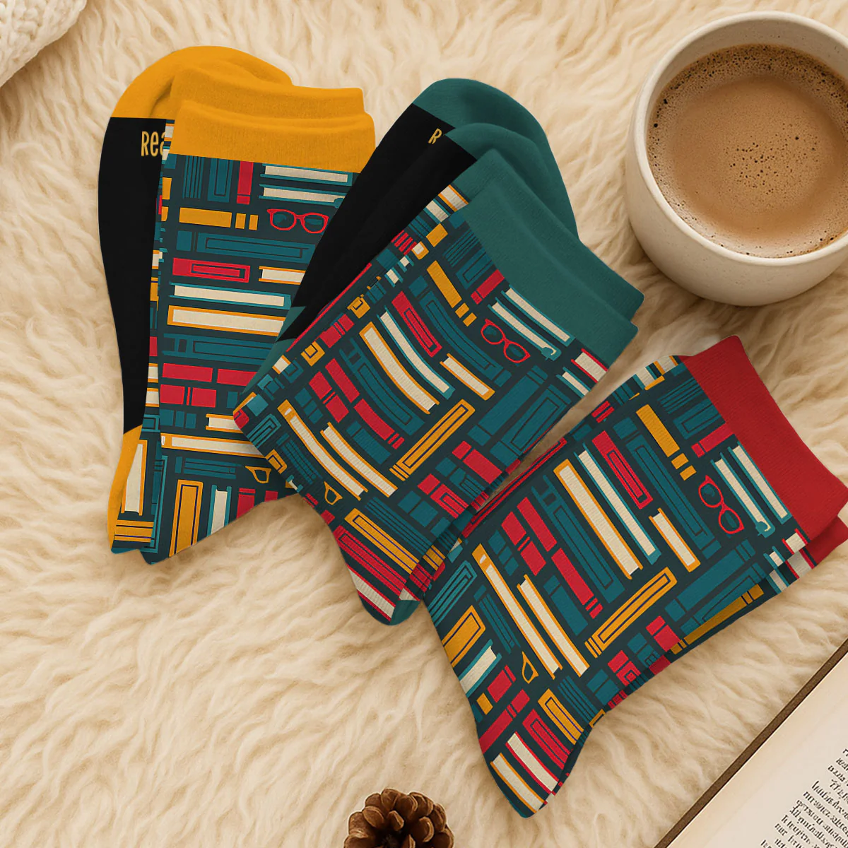 Lost in Stories - Personalized Custom Crew Socks - Image 7