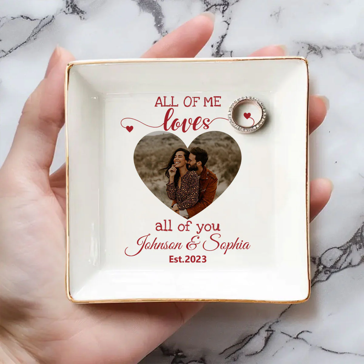 Love All Of You - Personalized Custom Jewelry Dish - Image 2