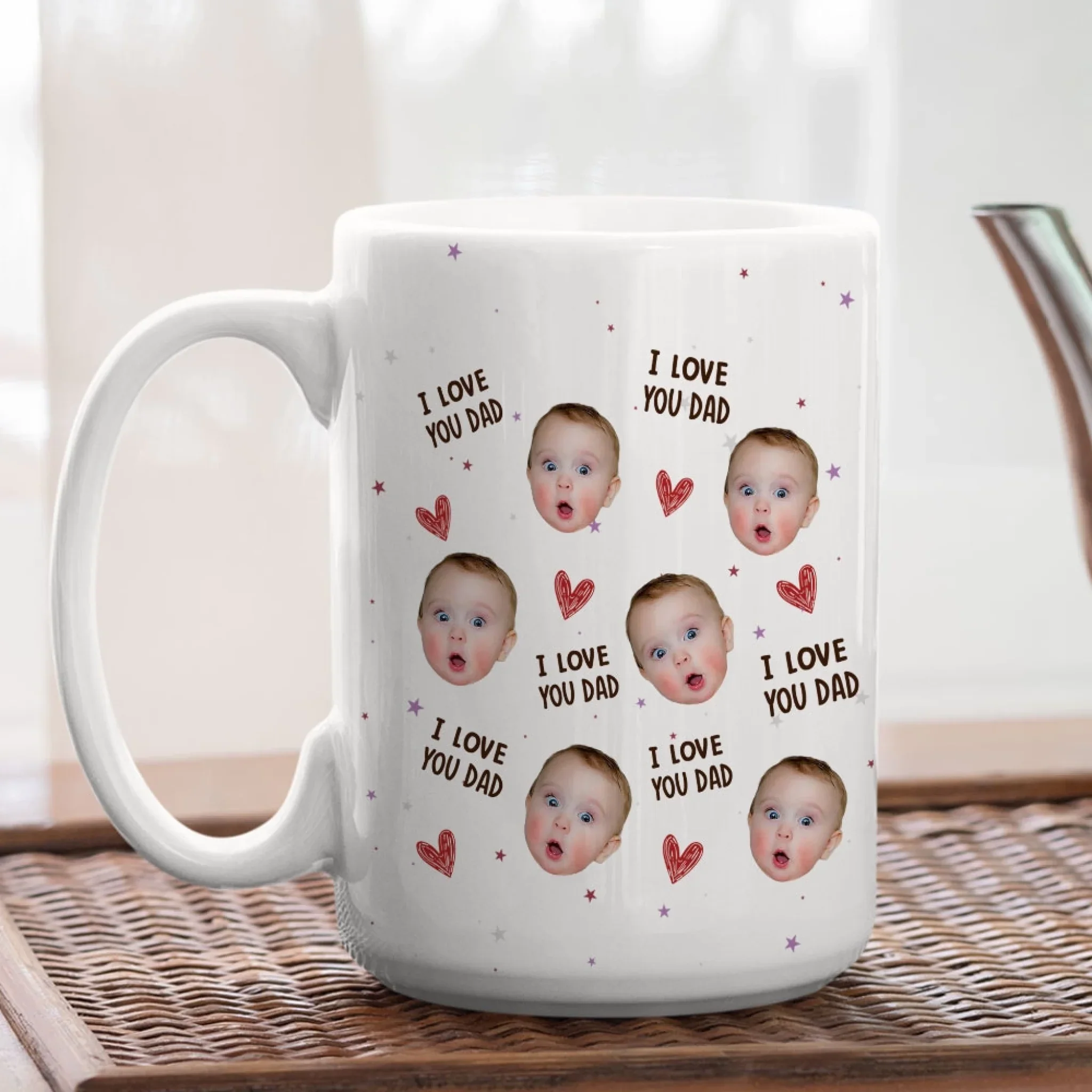 Love Always Dad - Personalized Custom Coffee Mug - Image 3