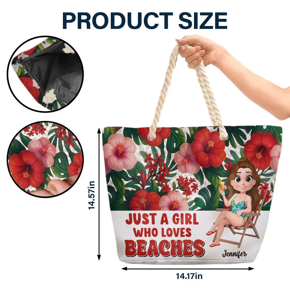 Love Beach - Personalized Beach Bag - Image 5