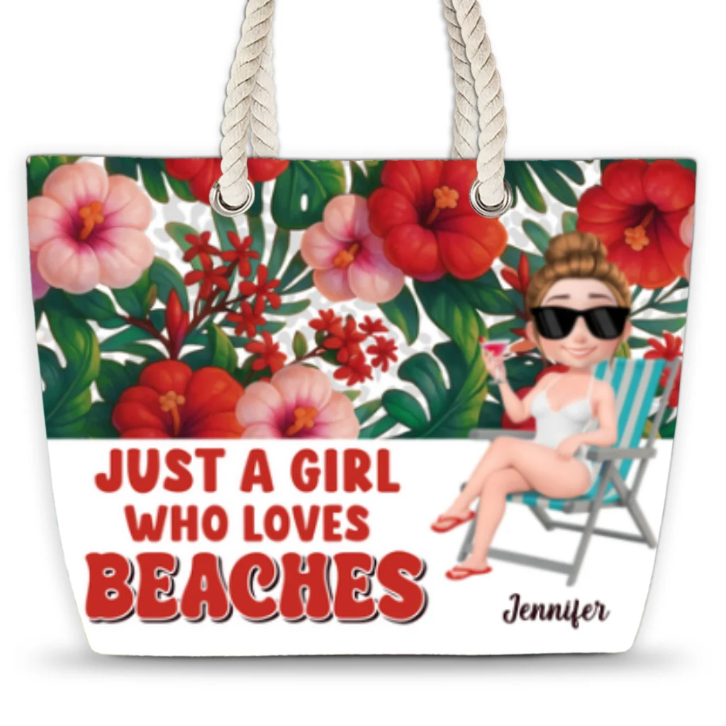 Love Beach - Personalized Beach Bag - Image 6