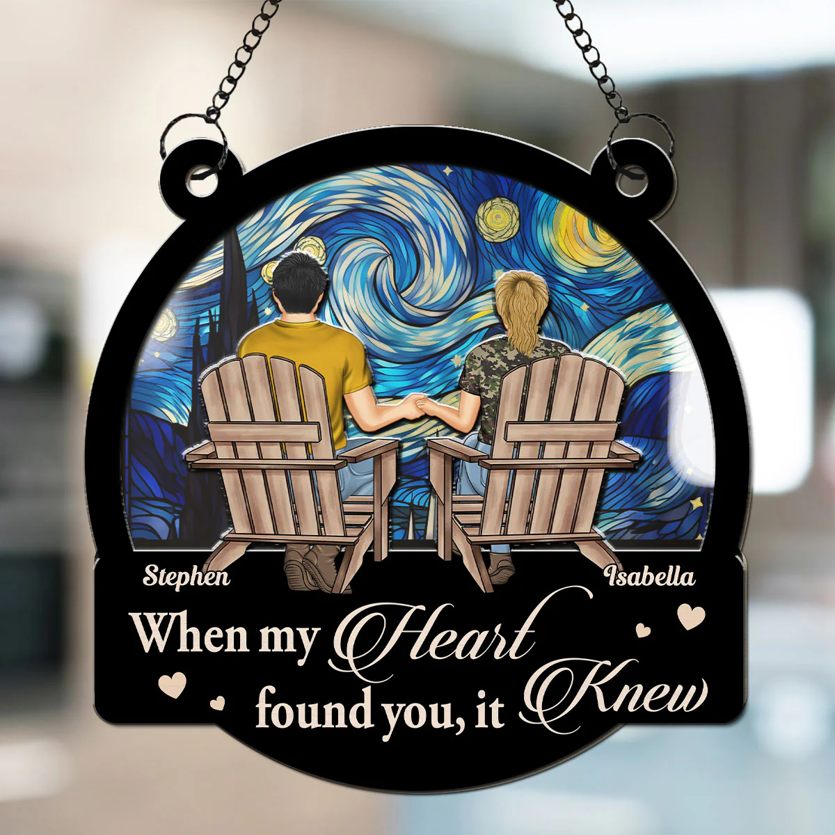 Love Began With Your Smile - Personalized Custom Suncatcher - Image 2