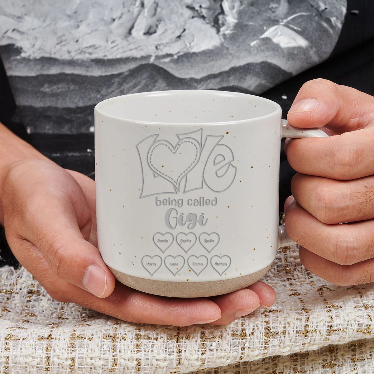Love Being Called Grandma  - Personalized Custom Engraved Pottery Mug - Image 2