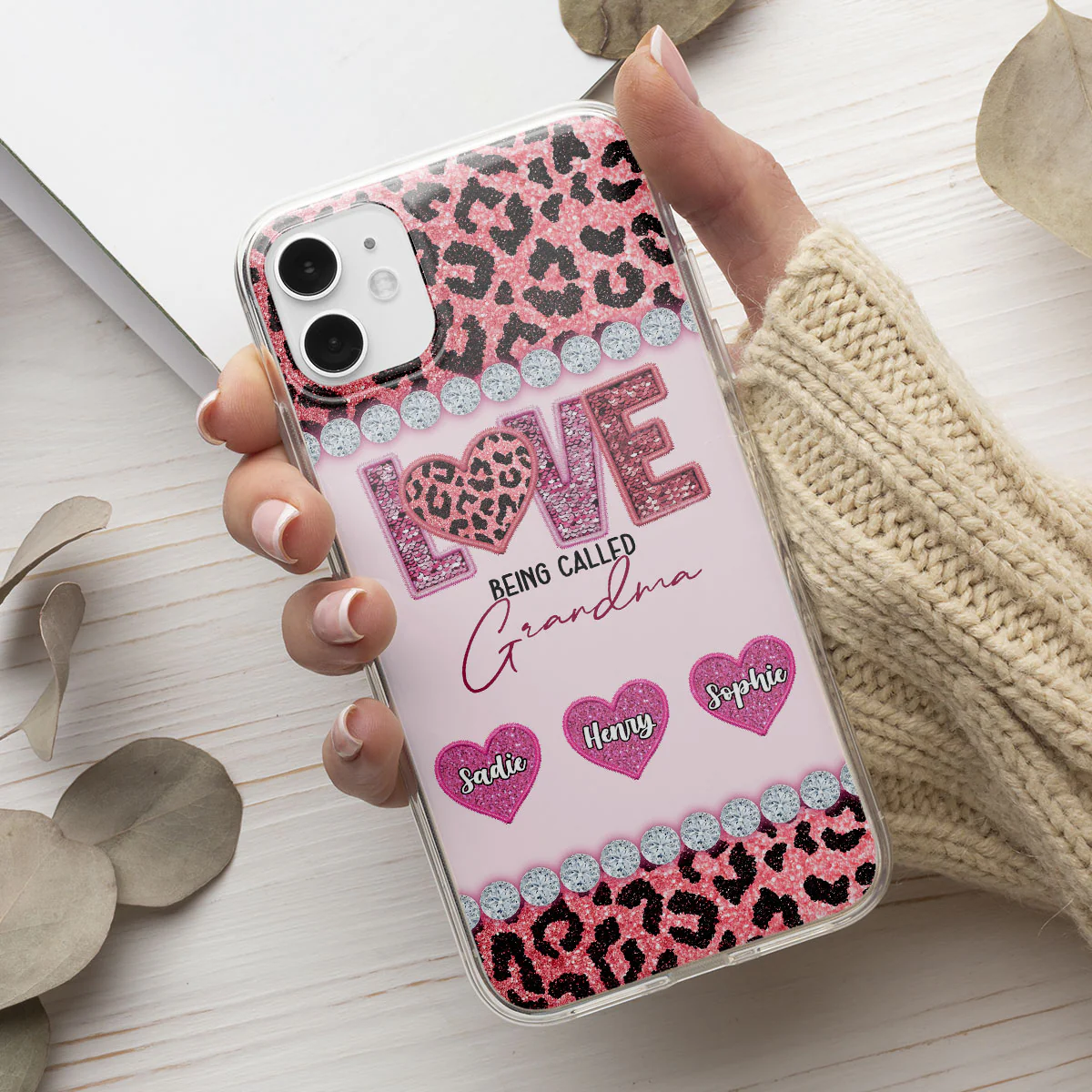 Love Being Called Grandma Version 2 -  Personalized Custom Phone Case - Image 2