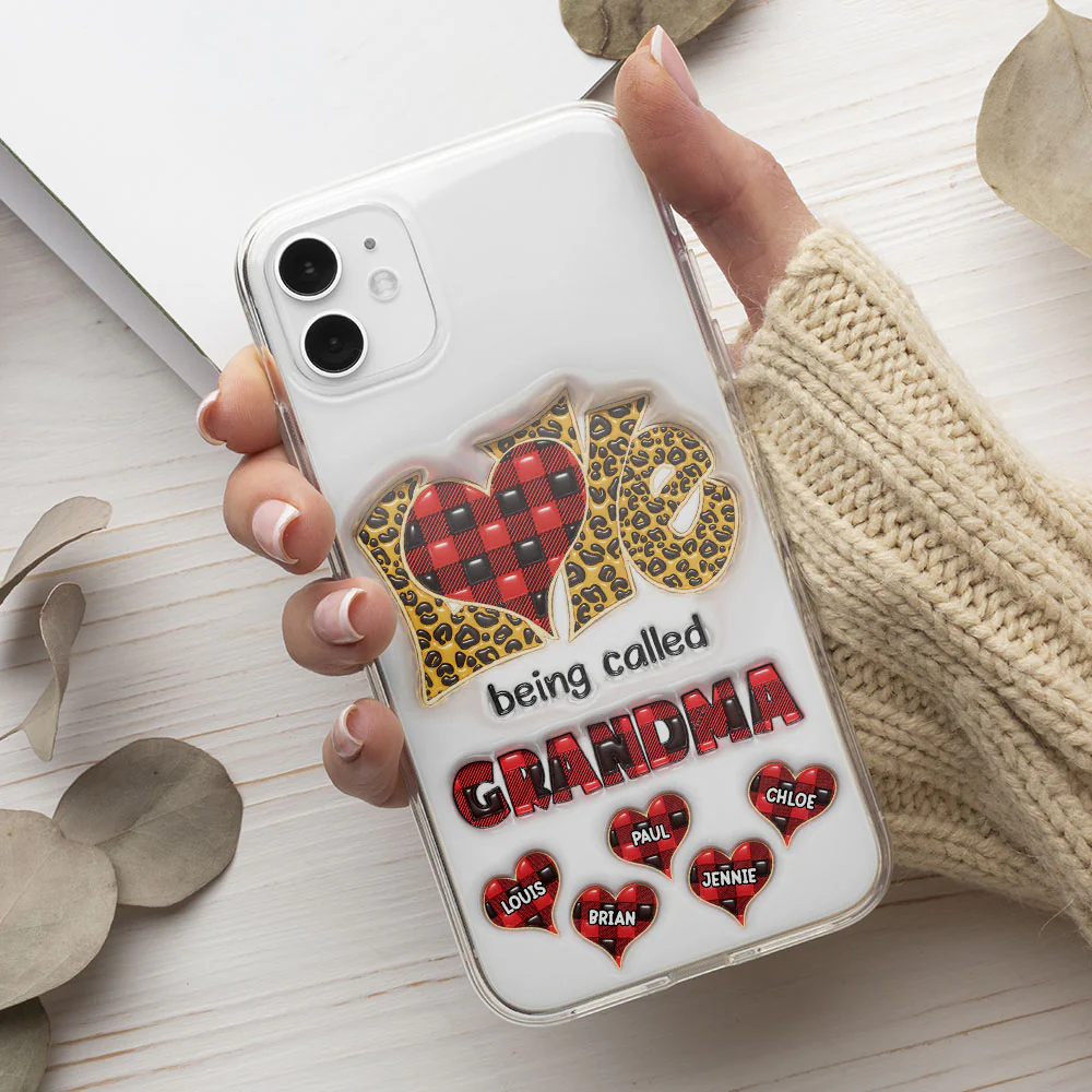 Love Being Called Nana - Personalized Custom 3D Inflated Effect Phone Case - Image 2