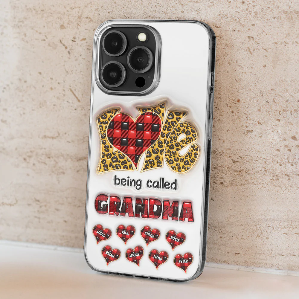 Love Being Called Nana - Personalized Custom 3D Inflated Effect Phone Case - Image 5
