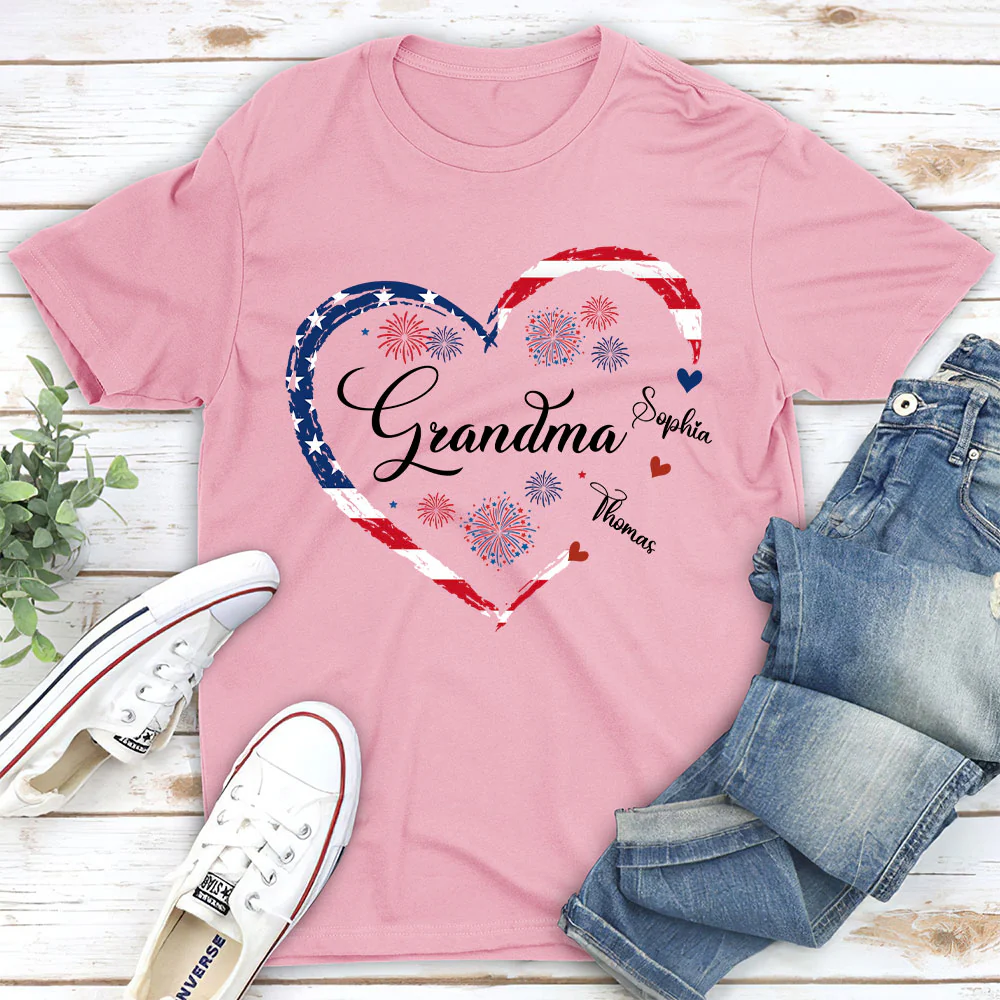 Love Being Grandma 4th Of July - Personalized Custom Shirt - Image 2