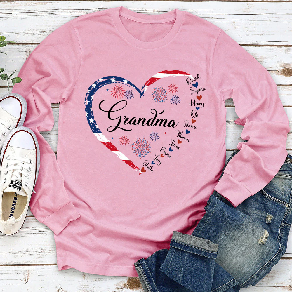 Love Being Grandma 4th Of July - Personalized Custom Shirt - Image 6
