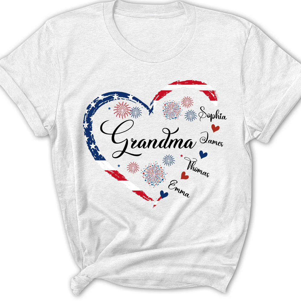 Love Being Grandma 4th Of July - Personalized Custom Shirt - Image 9