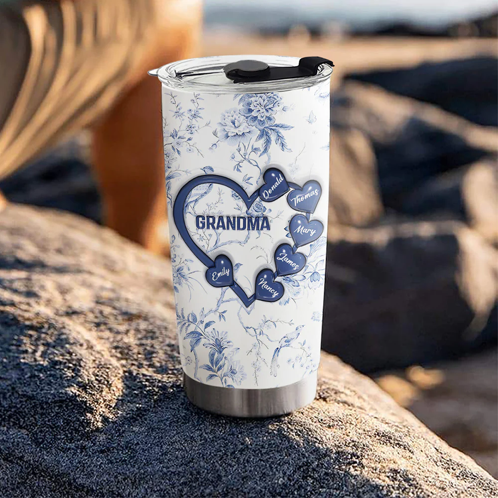 Love Being Grandma - Personalized Custom 3D Inflated Effect Tumbler - Image 5