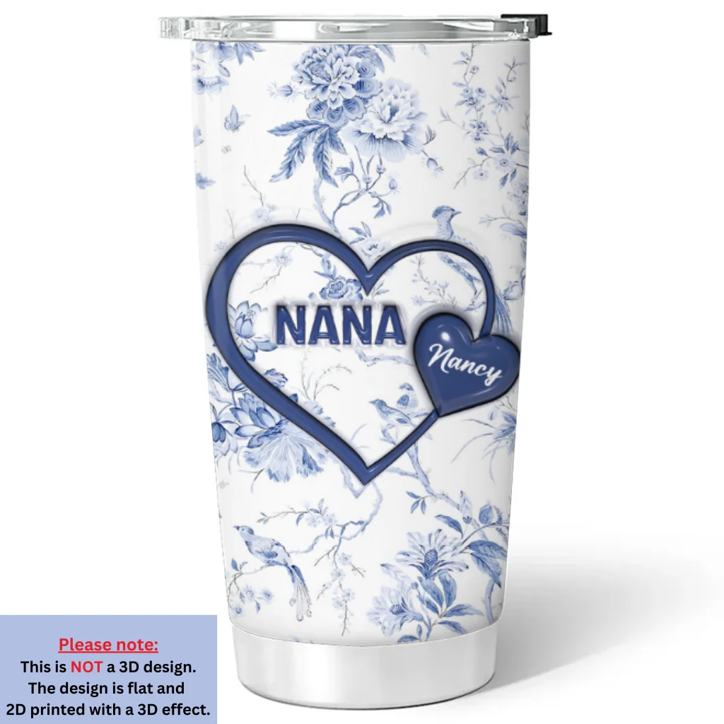Love Being Grandma - Personalized Custom 3D Inflated Effect Tumbler - Image 6