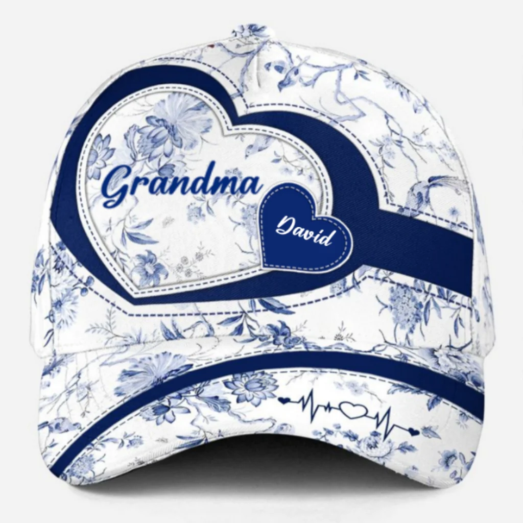 Love Being Grandma Toile - Personalized Classic Cap - Image 8