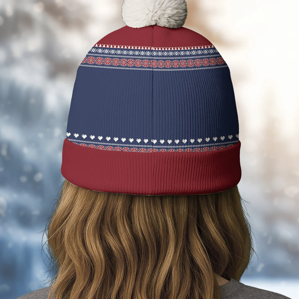 Love Beyond Generations - Personalized Custom Bobble Beanie Hat - Image 6