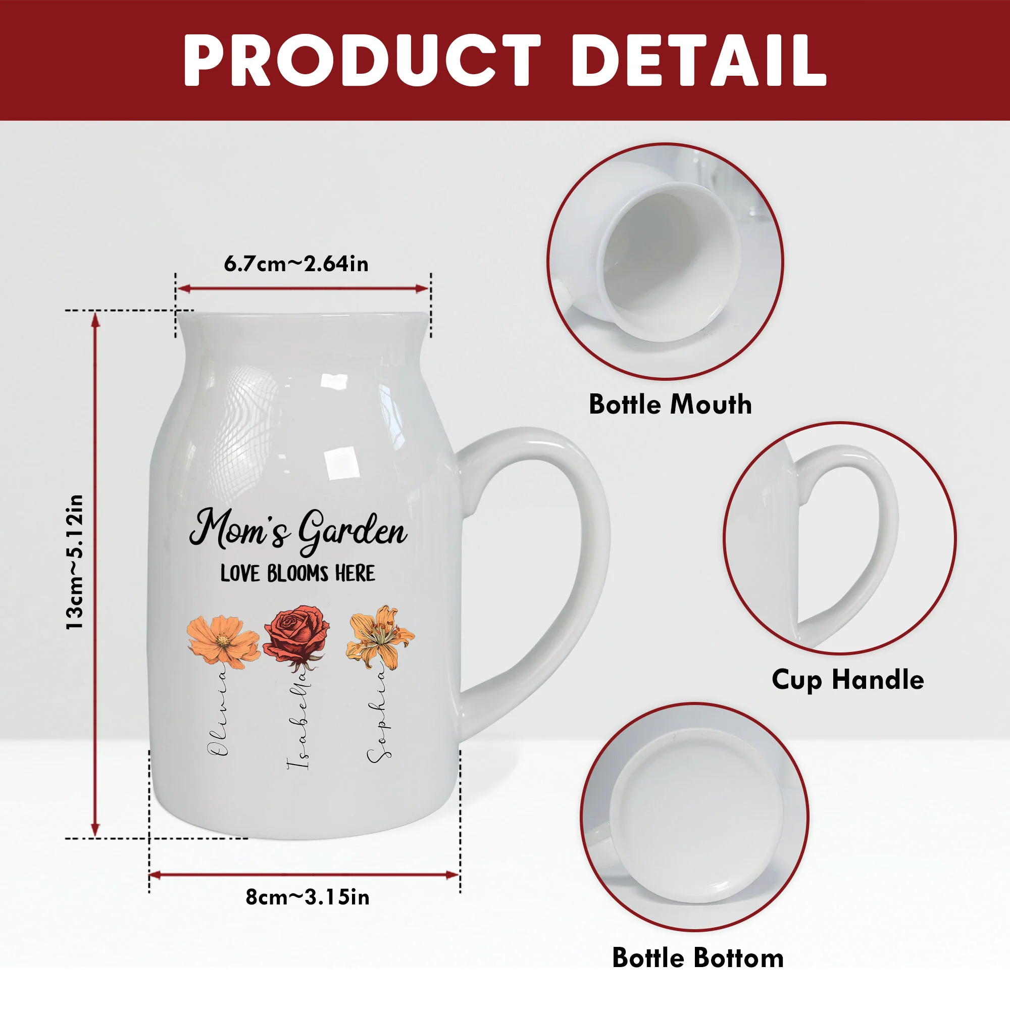 Love Bloom Here - Personalized Custom Flower Vase - Image 5