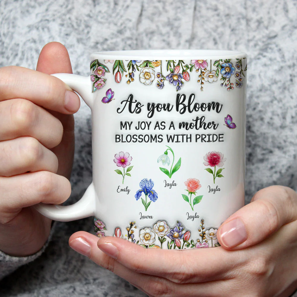 Love Blooms - Personalized Custom 3D Inflated Effect Mug - Image 3