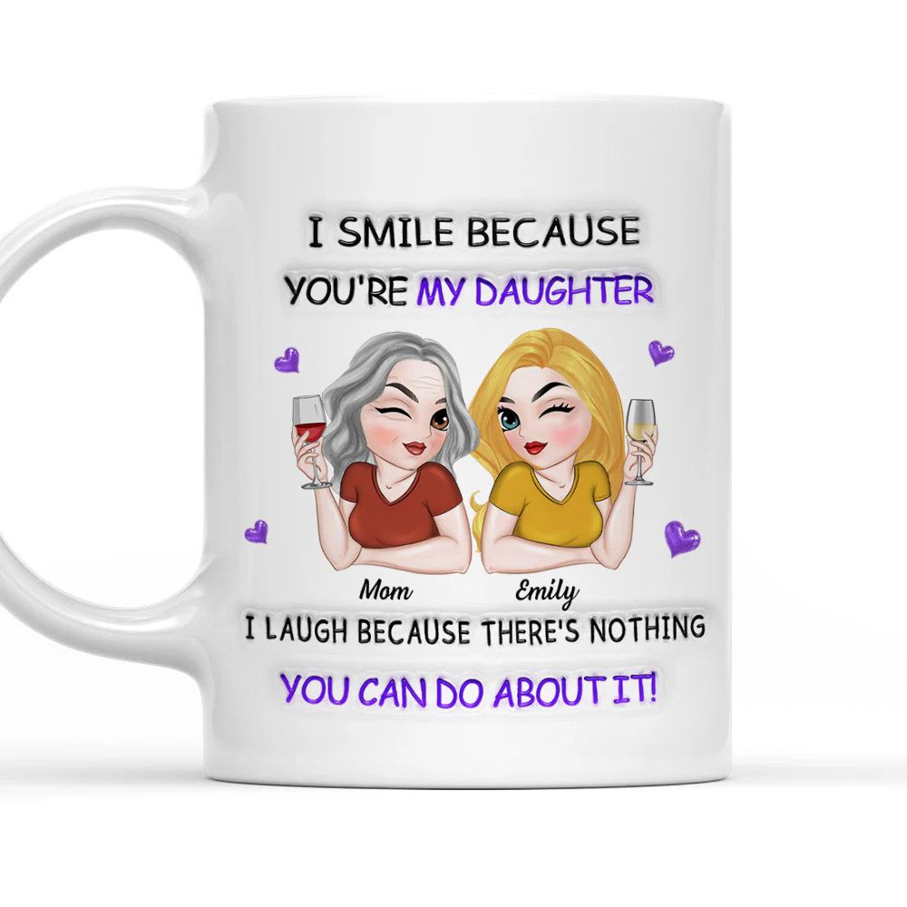 Love For My Daughter - Personalized Custom 3D Inflated Effect Mug
