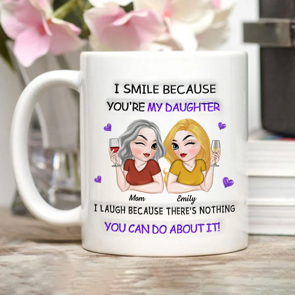 Love For My Daughter - Personalized Custom 3D Inflated Effect Mug - Image 2