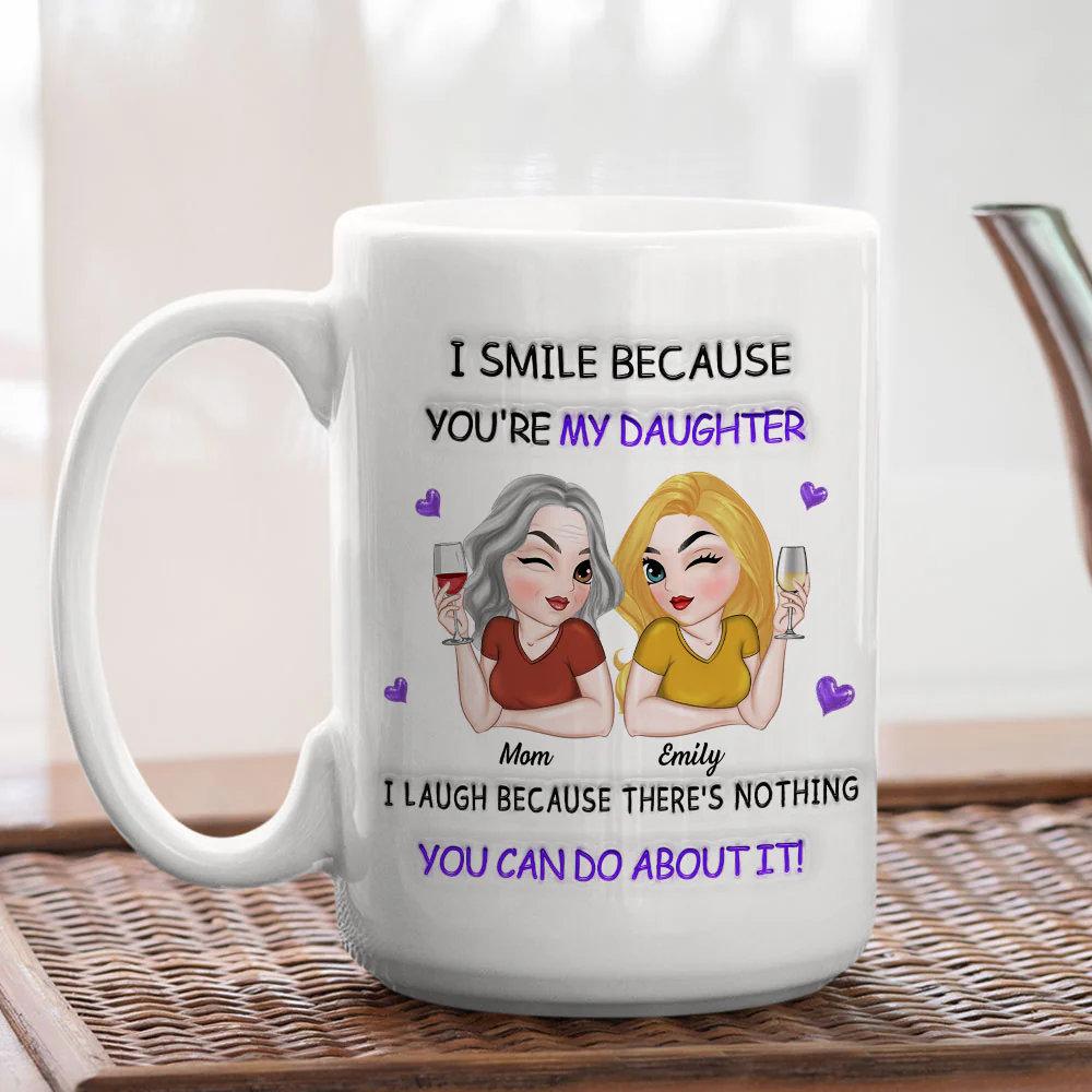 Love For My Daughter - Personalized Custom 3D Inflated Effect Mug - Image 4