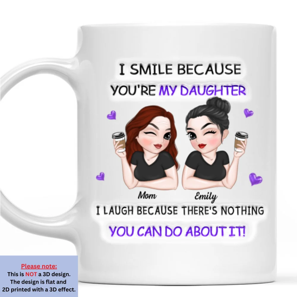 Love For My Daughter - Personalized Custom 3D Inflated Effect Mug - Image 7