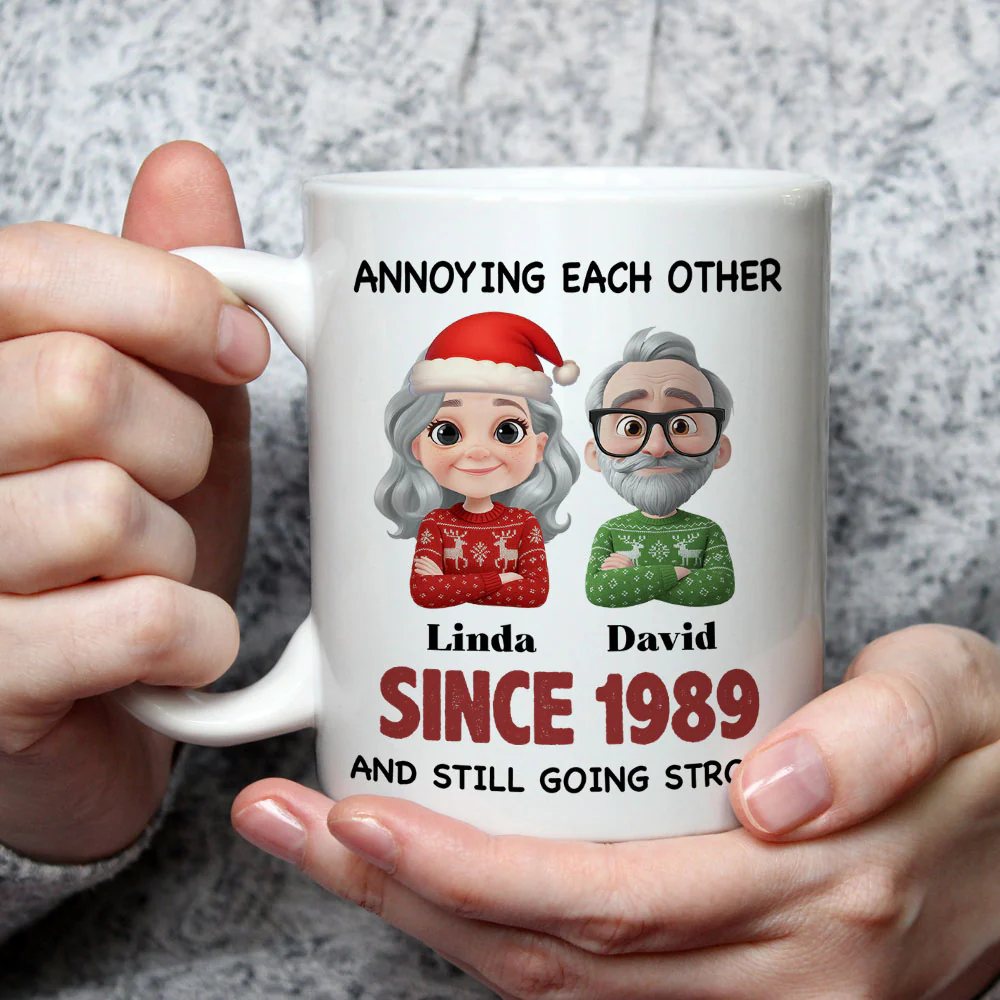 Love Forever Christmas Ver - Personalized Custom Coffee Mug - Image 2