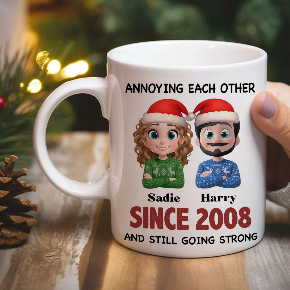Love Forever Christmas Ver - Personalized Custom Coffee Mug - Image 3