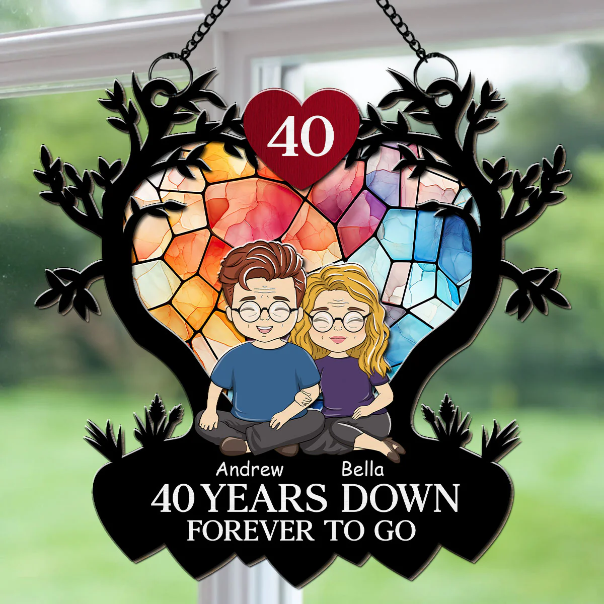 Love Forever - Personalized Custom Suncatcher