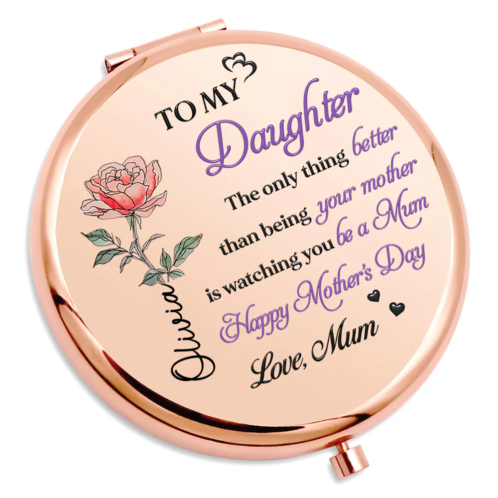Love From Mom Mum - Personalized Custom 3D Effect Compact Mirror - Image 4