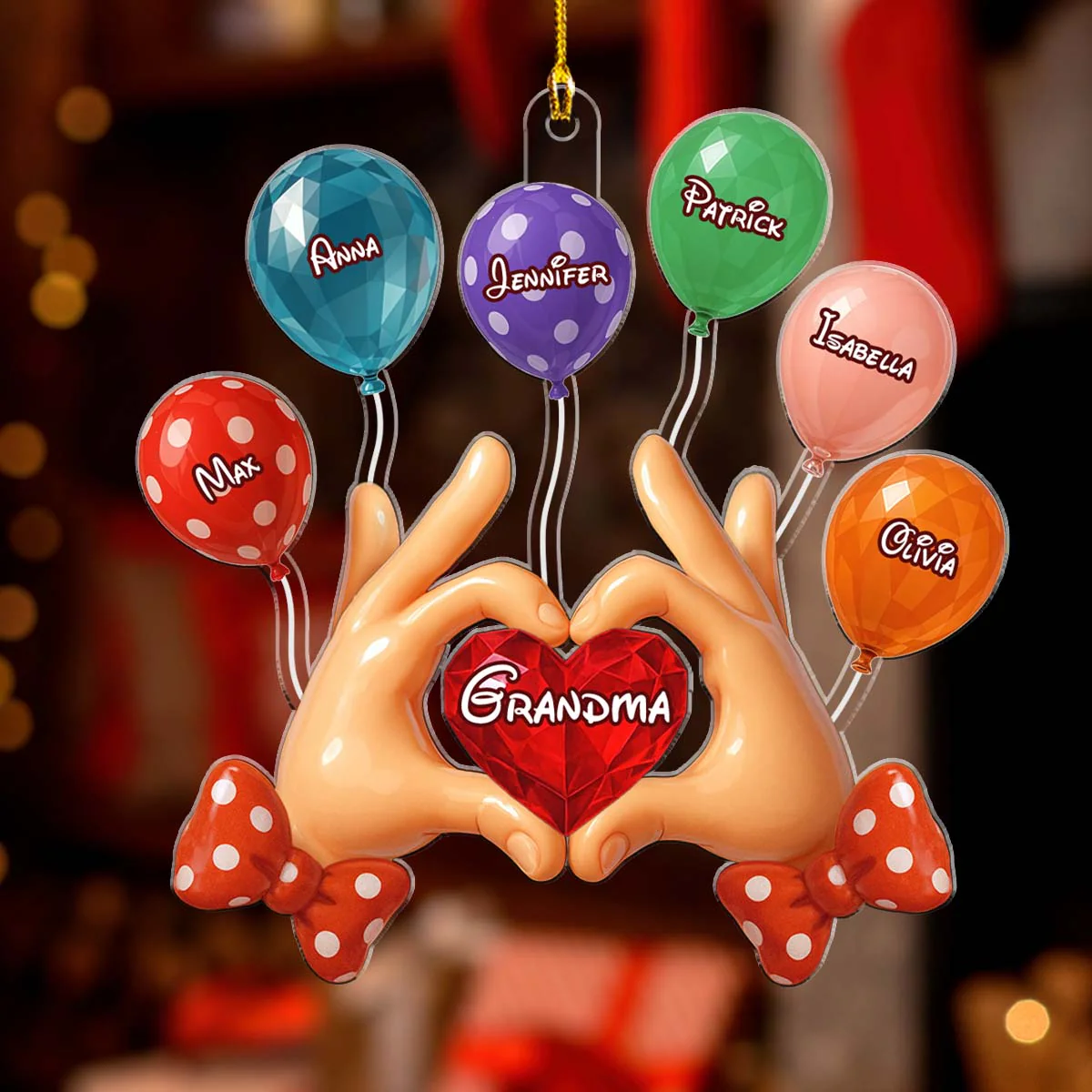 Love From My Little Kid - Personalized Custom Acrylic Ornament - Image 2
