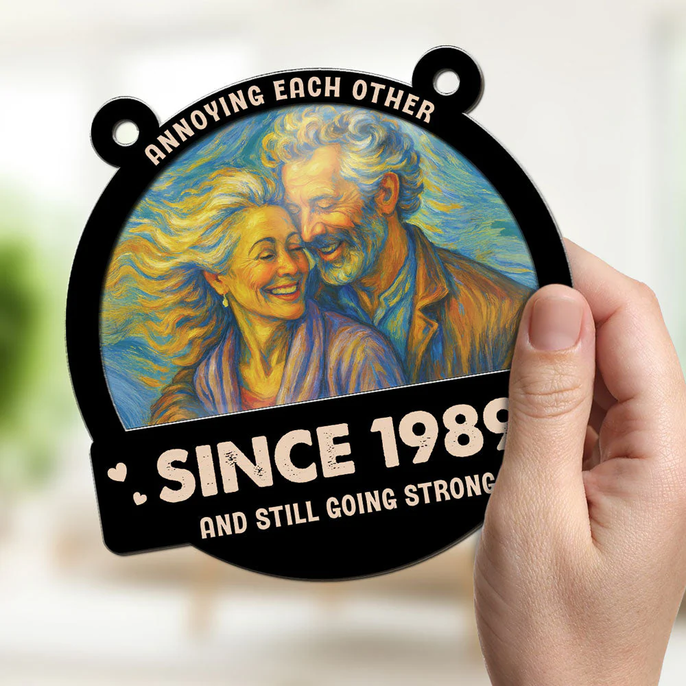Love From Our First Kiss Still Going Strong - Personalized Custom Suncatcher - Image 3