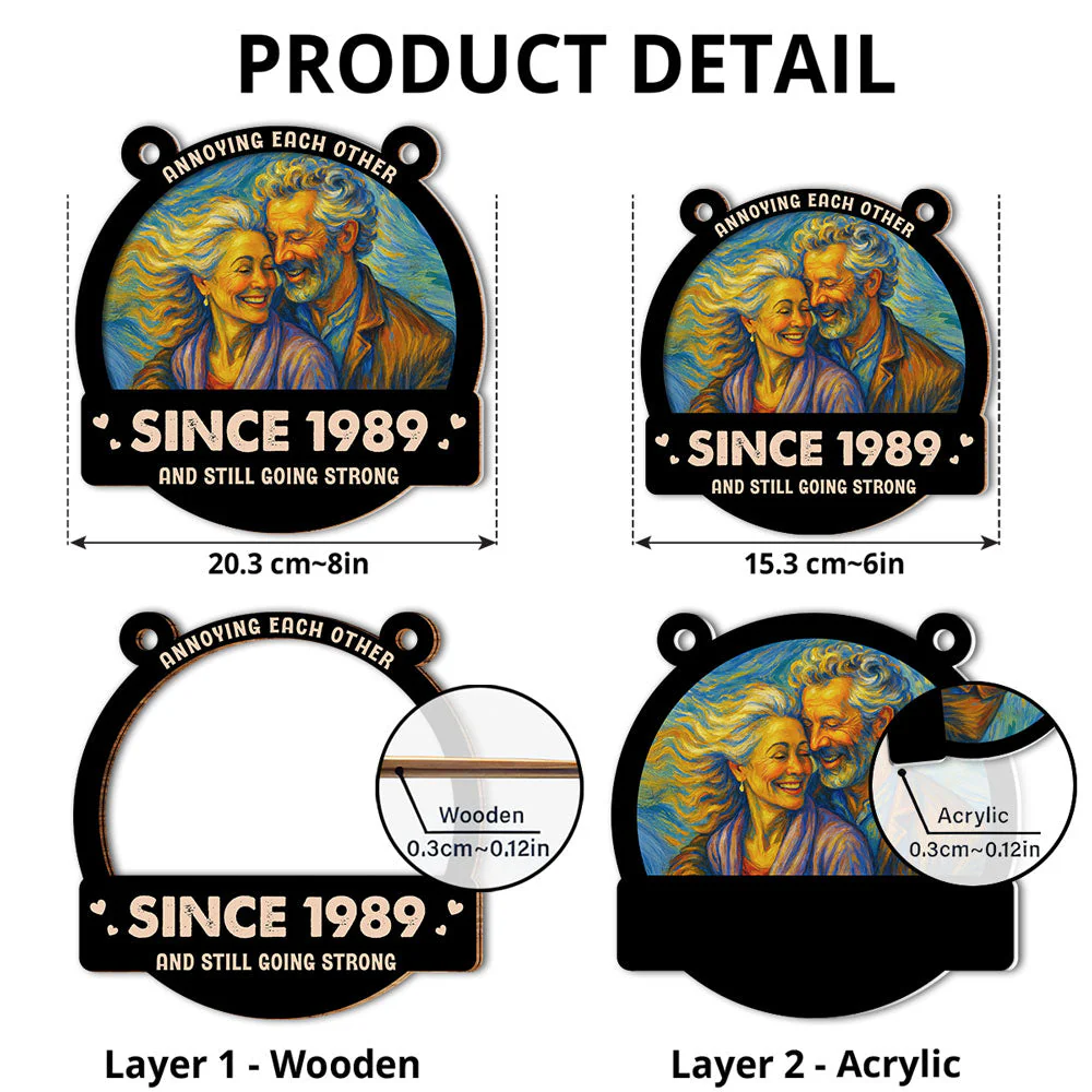 Love From Our First Kiss Still Going Strong - Personalized Custom Suncatcher - Image 4