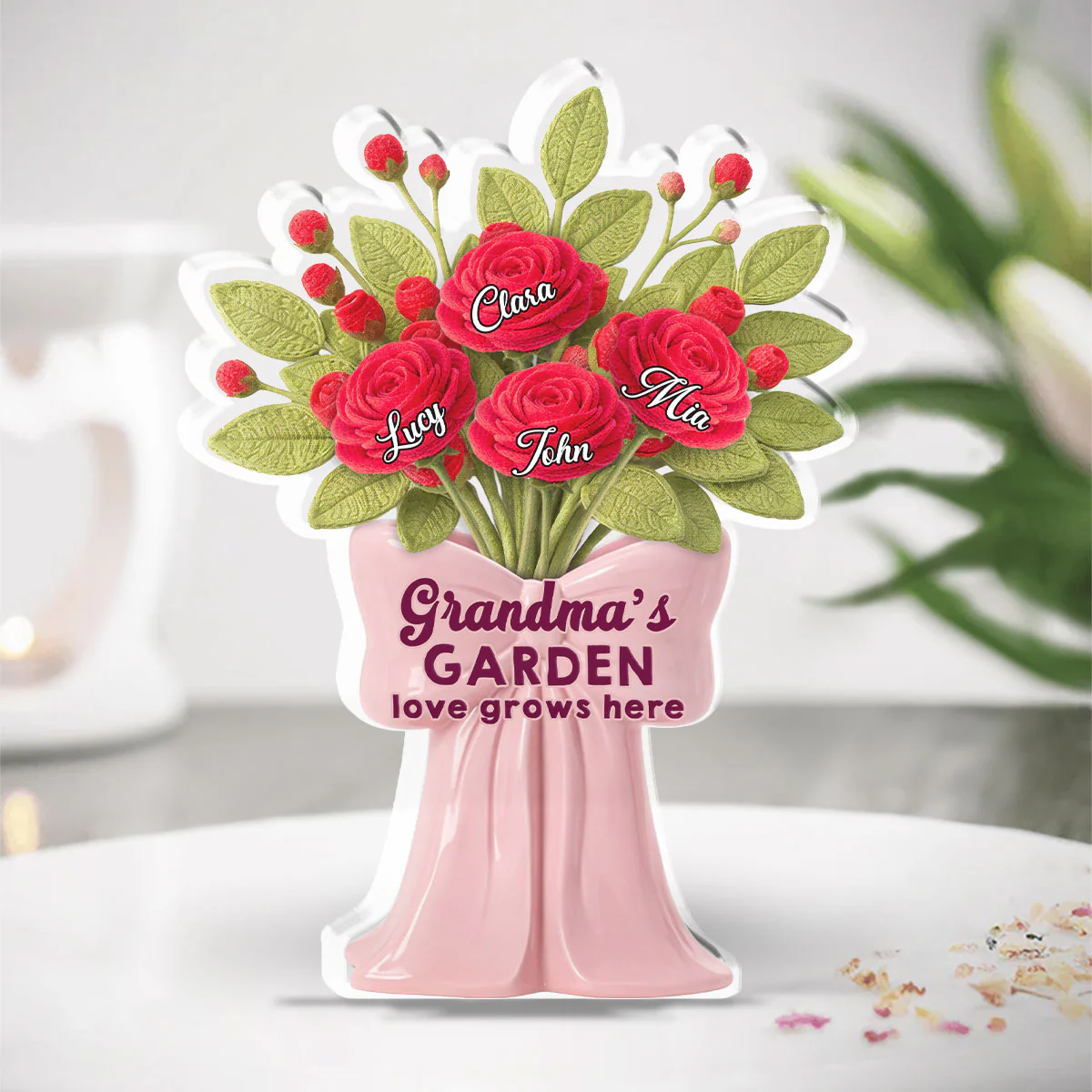Love Grows Here - Personalized Custom Acrylic Plaque