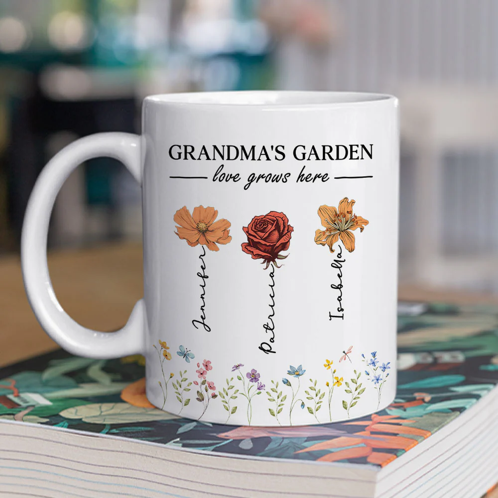 Love Grows Here - Personalized Custom Coffee Mug - Image 2