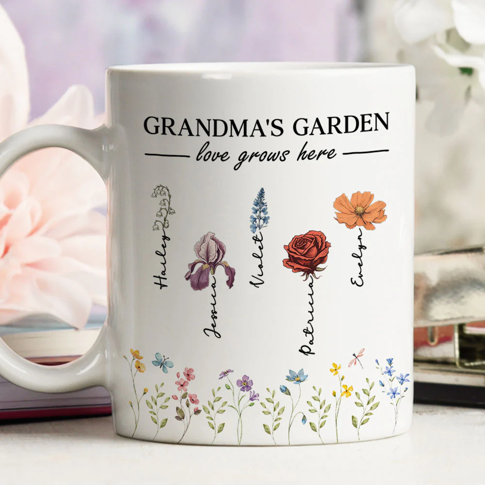 Love Grows Here - Personalized Custom Coffee Mug - Image 4