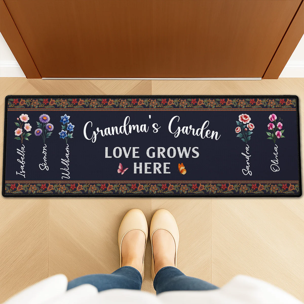 Love Grows Here - Personalized Custom Runner Rug - Image 3