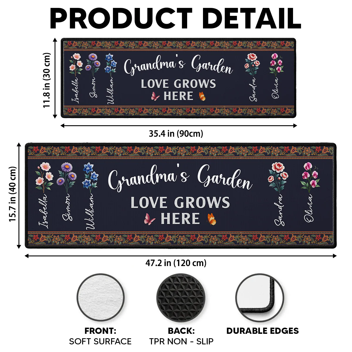 Love Grows Here - Personalized Custom Runner Rug - Image 4