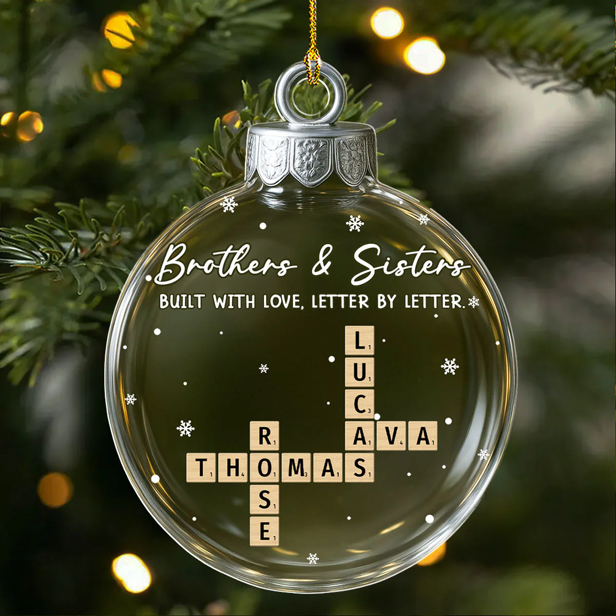Love Grows In Every Piece - Personalized Custom Acrylic Ornament - Image 2