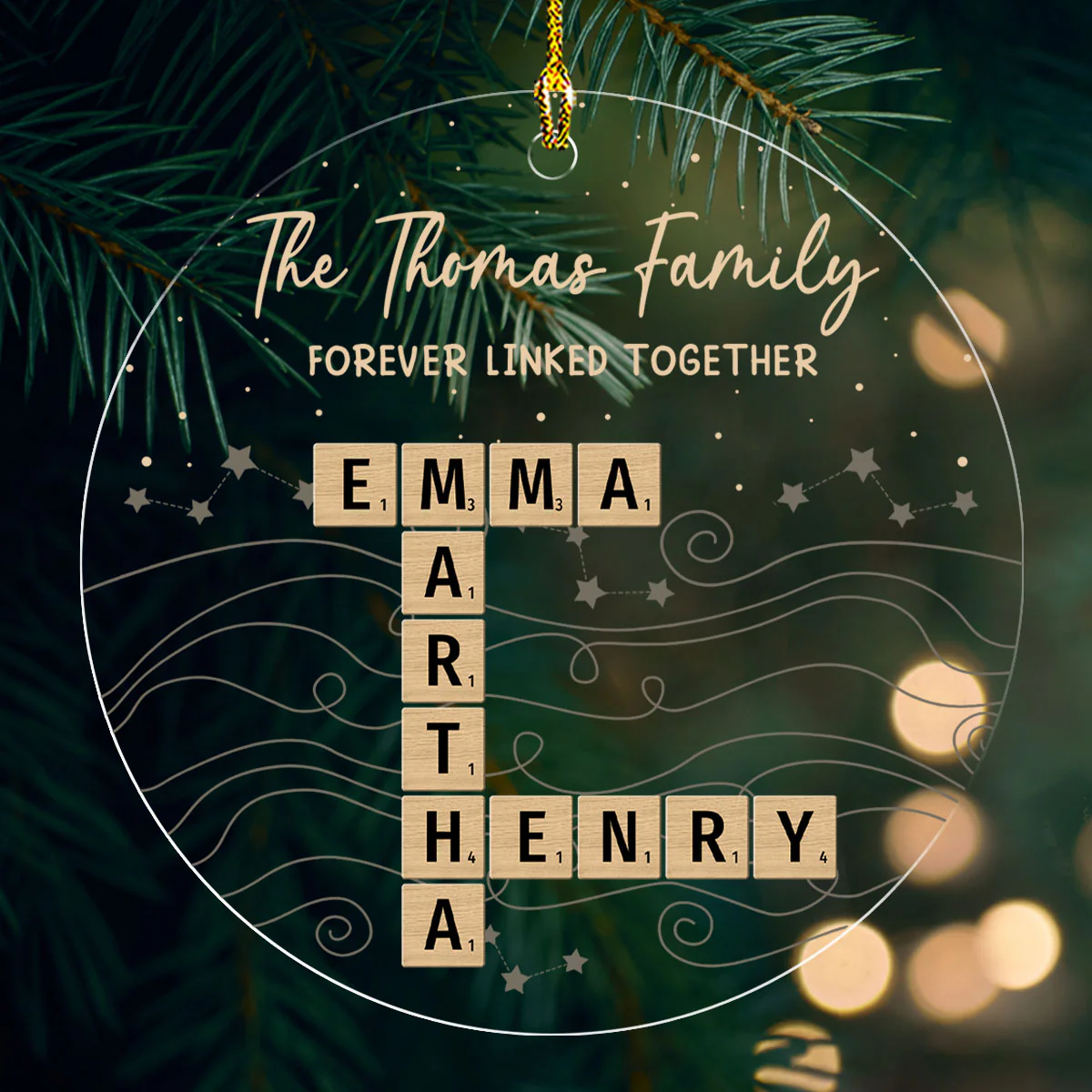 Love Holds Our Family Together - Personalized Custom Acrylic Ornament - Image 3
