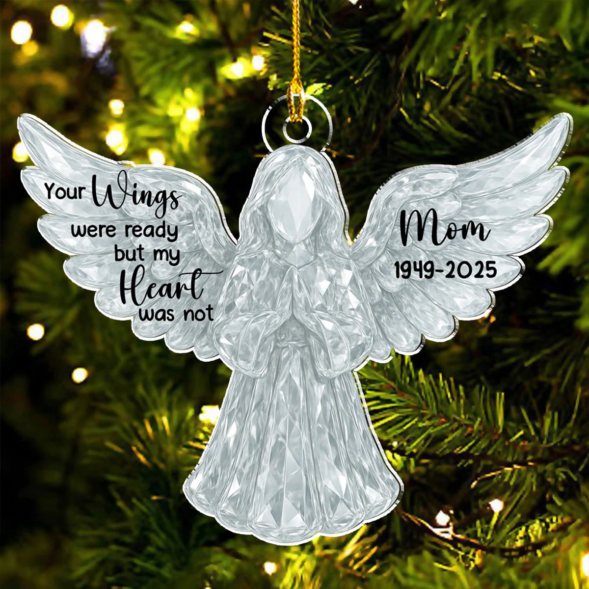 Love In Heaven - Personalized Custom 3D Effect Acrylic Ornament - Image 3