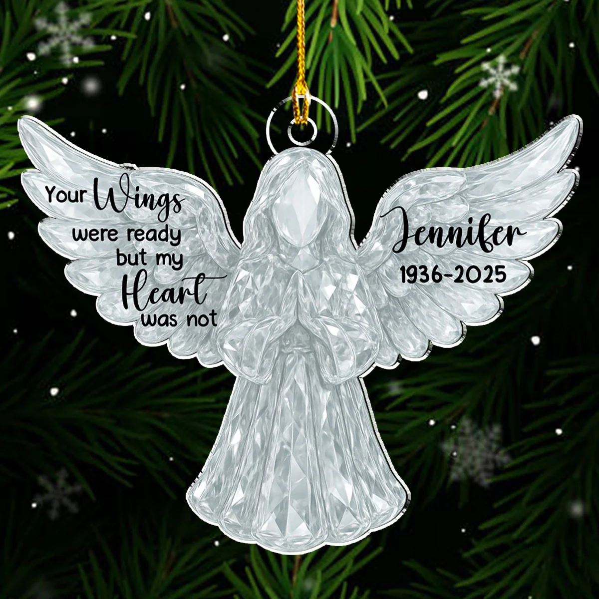 Love In Heaven - Personalized Custom 3D Effect Acrylic Ornament - Image 4