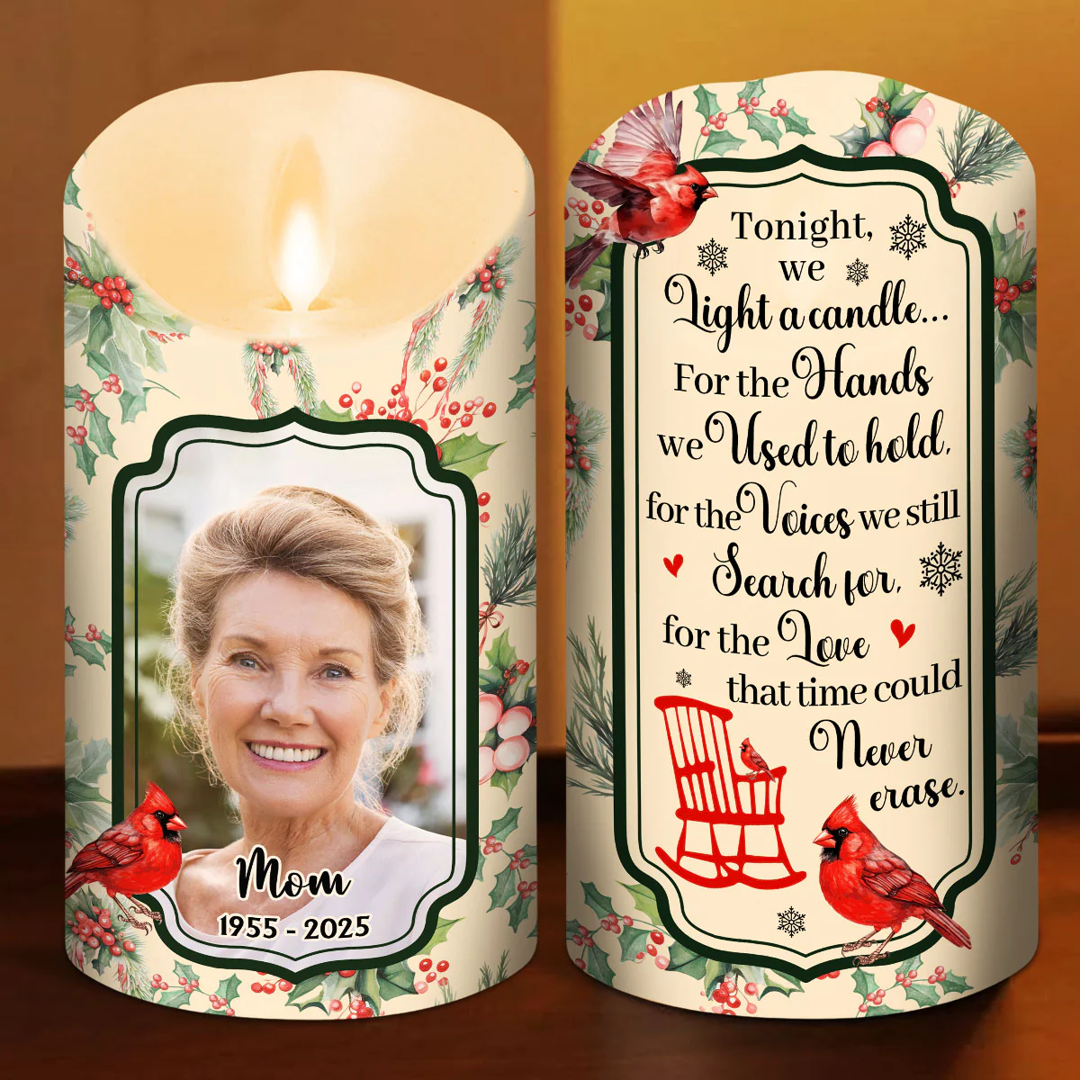 Love In Heaven - Personalized Custom LED Candle - Image 2