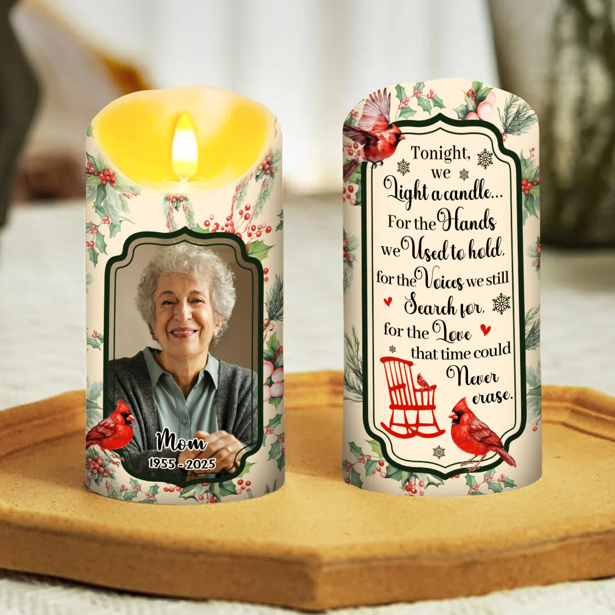 Love In Heaven - Personalized Custom LED Candle - Image 3