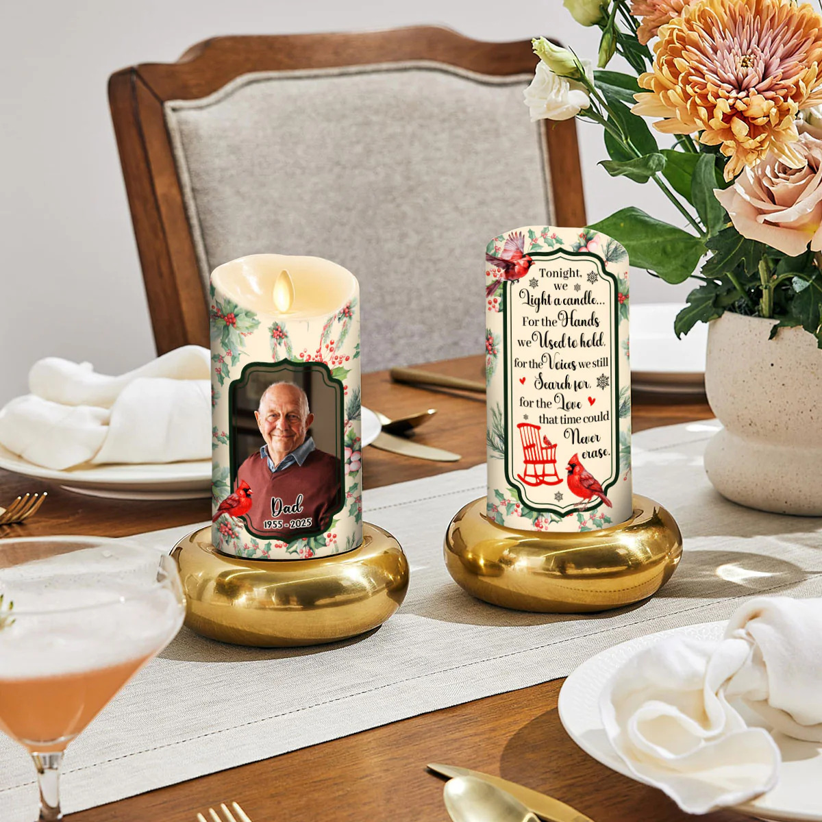 Love In Heaven - Personalized Custom LED Candle - Image 4