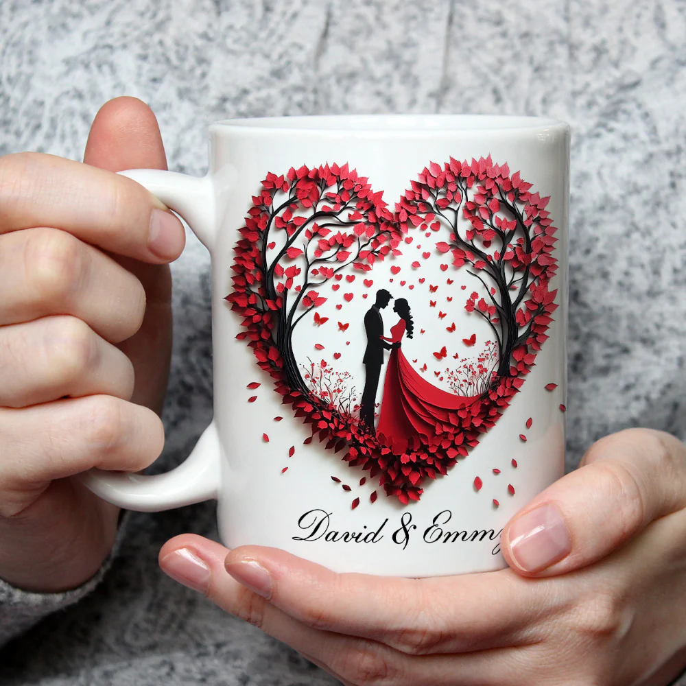 Love Is A Flame That Never Goes Out - Personalized Custom Coffee Mug - Image 3