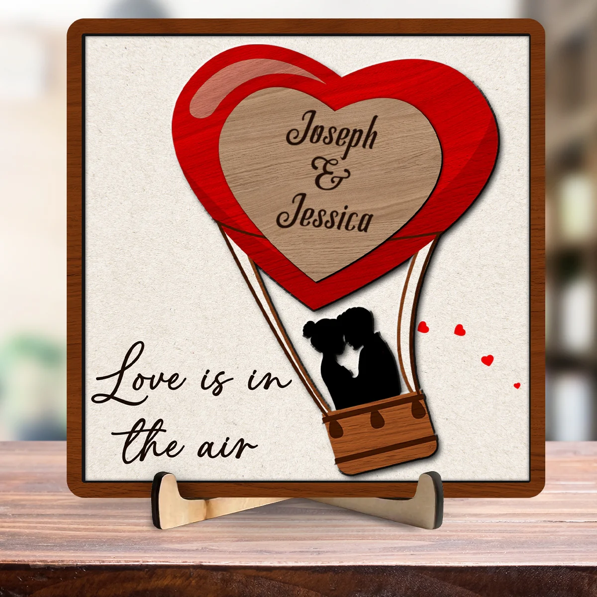 Love Is In The Air - Personalized Custom Wooden Plaque - Image 5
