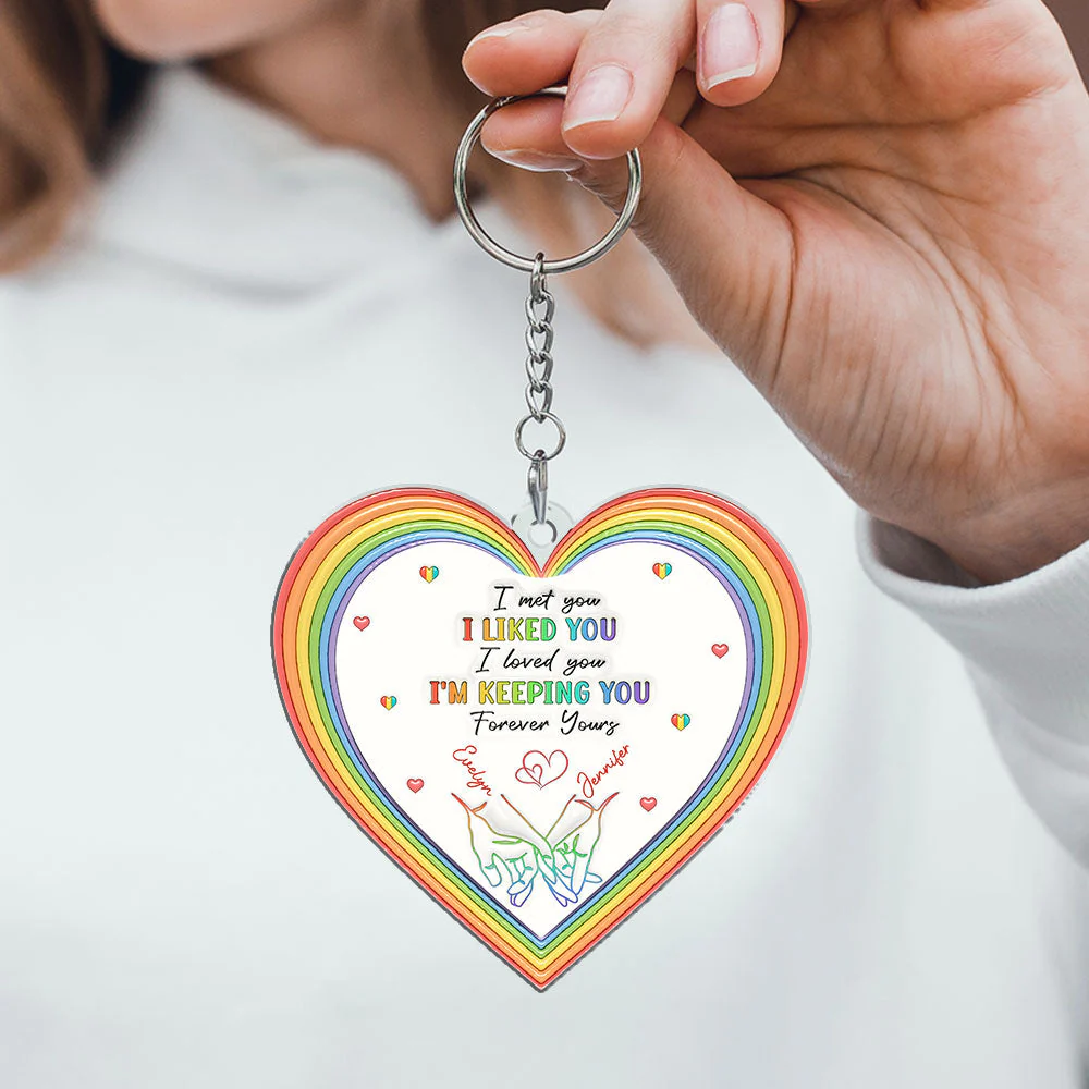 Love is Love - Personalized Custom Acrylic Keychain - Image 3