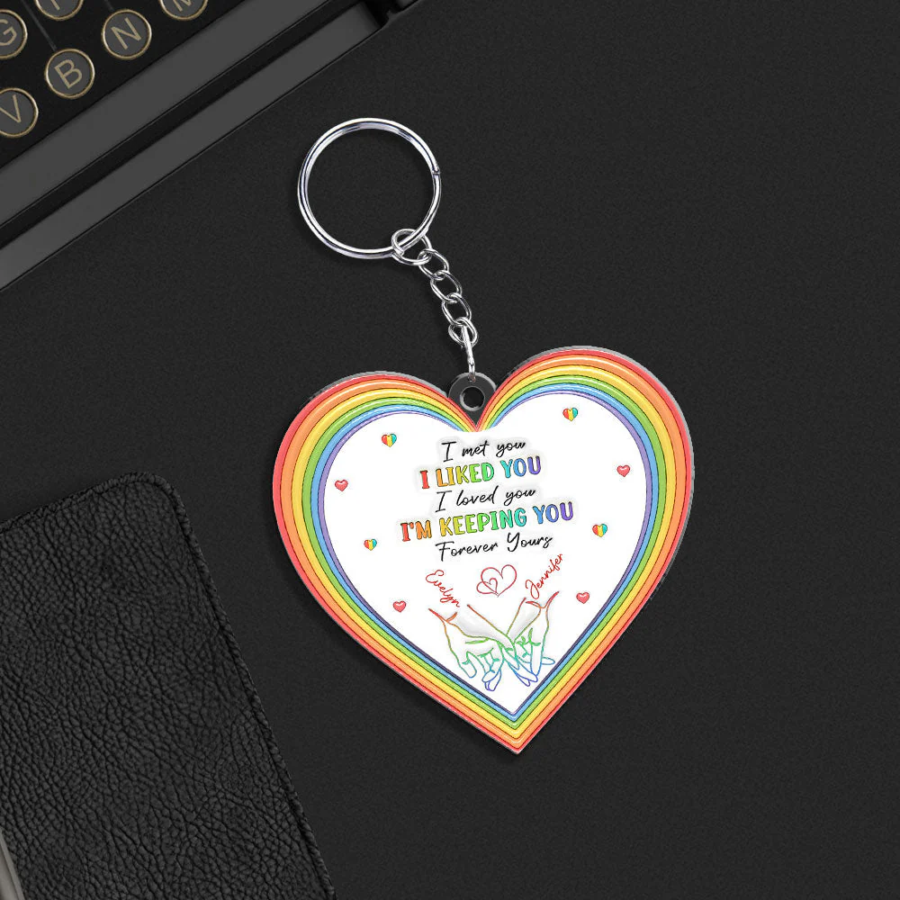 Love is Love - Personalized Custom Acrylic Keychain - Image 5