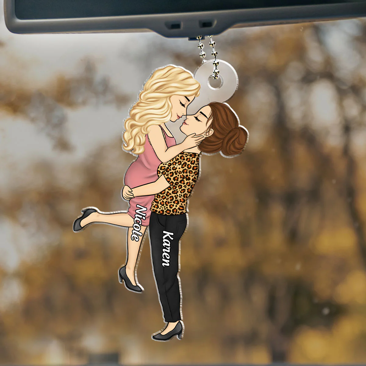 Love is Love  - Personalized Custom Car Ornament - Image 3